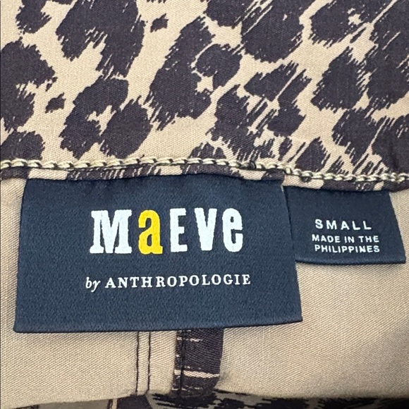 Maeve by Anthropologie Colette Leopard Cheetah Animal Print Midi Skirt w Pockets - Picture 6 of 9